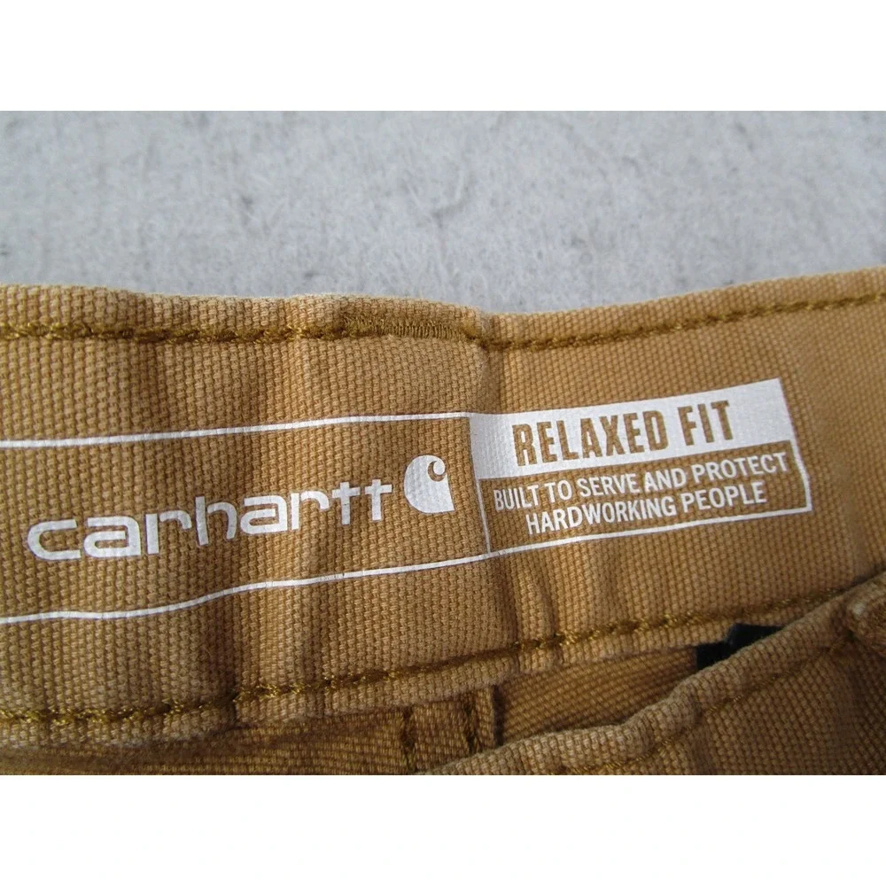Carhartt Rugged Flex Relaxed Fit Canvas Work Pants Brown BN2517-M Mens 31x32